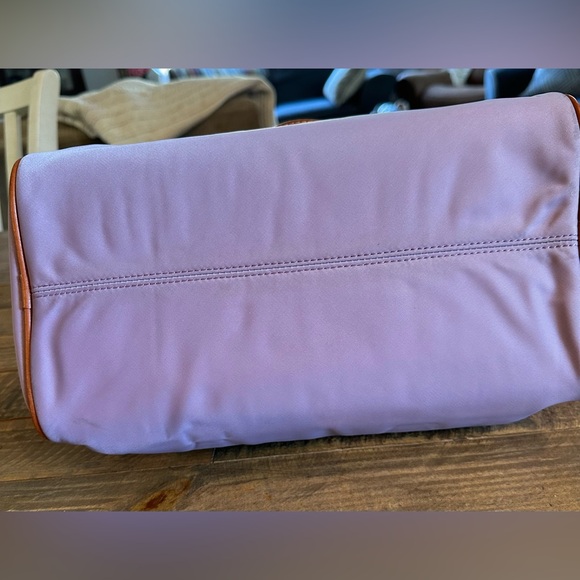 Dooney & Bourke Lavender Nylon and Leather Satchel - Picture 3 of 8